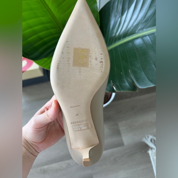 NWT Authentic Burberry Ezra Tb Monogram Pointed Pump Chesnut - Picture 8 of 14